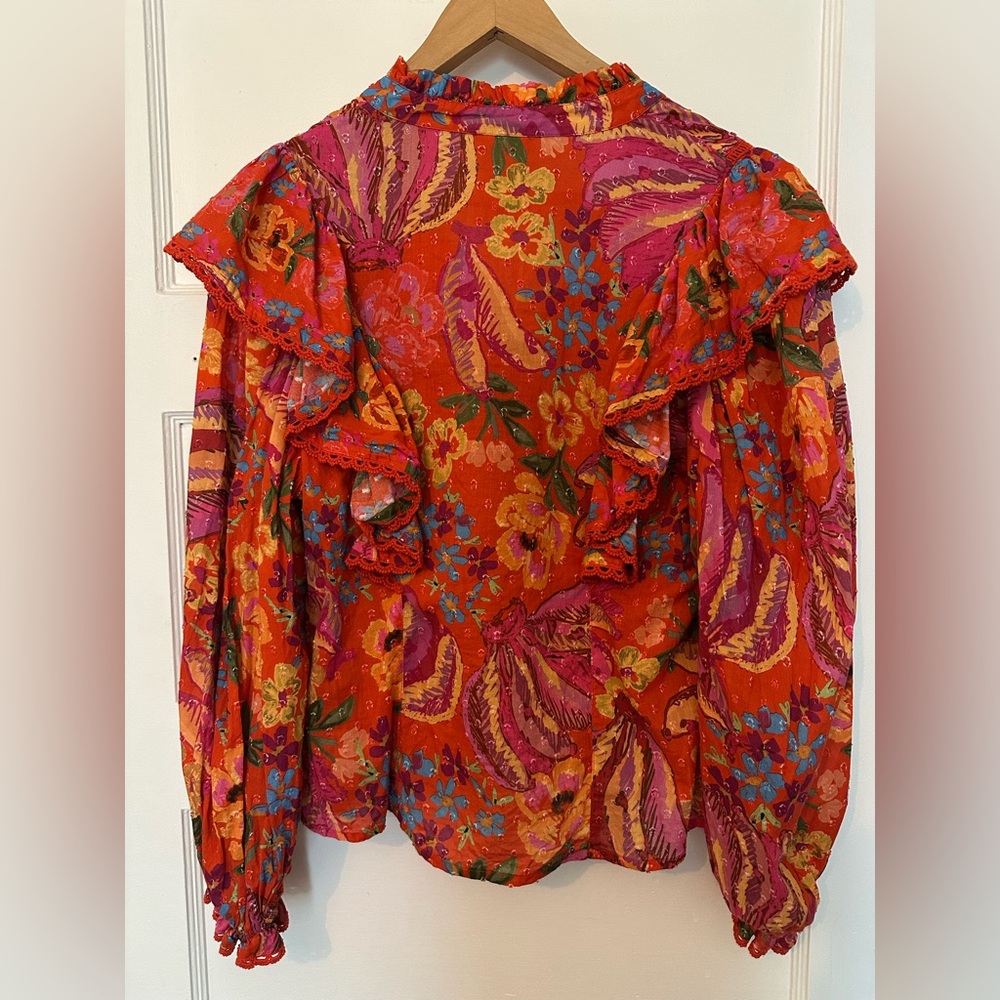 FARM Rio Red Spring Bananas Blouse - Picture 15 of 16